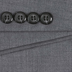 Super 140's Wool Slim Fit 2-Piece Pick Stitch Suit // Coal (US: 38S)