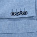 Linen + Cotton Chambray Classic Fit Blazer // Light Blue (US: 38R)