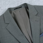Super 140's Micro Check Classic Fit Blazer // Gray + Black (US: 40R)