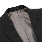 Super 140's Wool Classic Fit 2-Piece Pick Stitch Suit // Black (US: 34R)