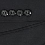 Super 140's Wool Classic Fit 2-Piece Pick Stitch Suit // Black (US: 38S)