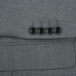 Super 140's Micro Check Classic Fit Blazer // Gray + Black (US: 36S)