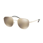Prada // Men's Sunglasses // Pale Gold + Light Brown + Gold Mirror