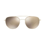 Prada // Men's Sunglasses // Pale Gold + Light Brown + Gold Mirror
