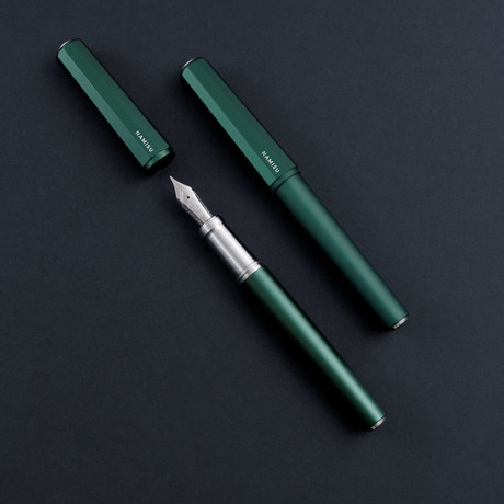 Ixion Fountain Pen Aluminum // Green (Extra Fine Nib)