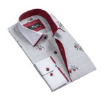 Floral Reversible Cuff Button-Down Shirt // Gray (XL)