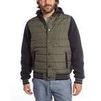 Stanley Quilted Puffer Jacket // Basil (XS)