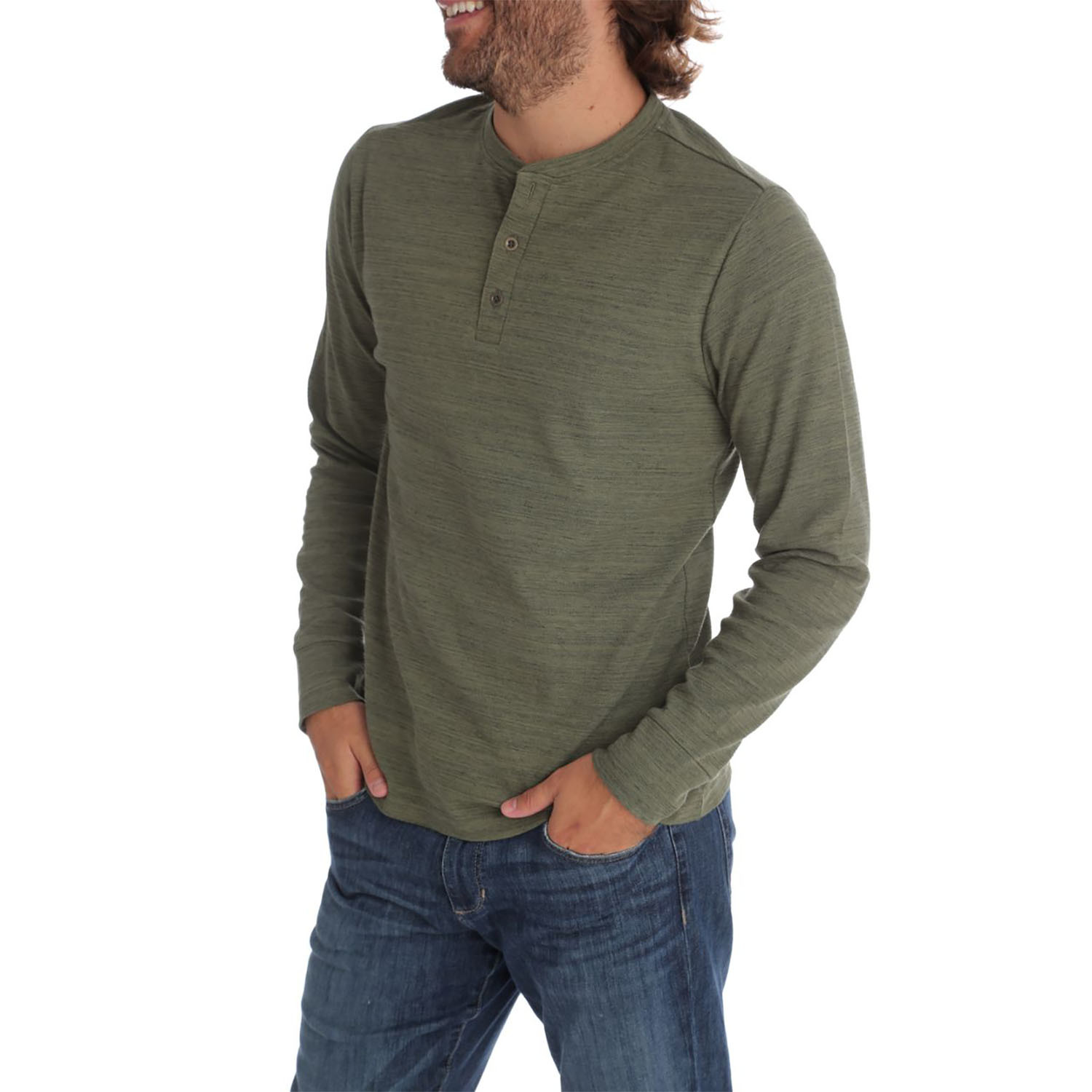 Avery Long Sleeve Henley // Olive (2XL) - PX Clothing - Touch of Modern