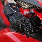 Heated Waterproof Leather Reinforced Gloves // Black (Medium)