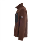 Micro Fleece Jacket // Brown + Black (L)