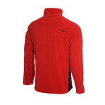 Micro Fleece Jacket // Red + Black (XL)