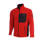 Micro Fleece Jacket // Red + Black (XS)