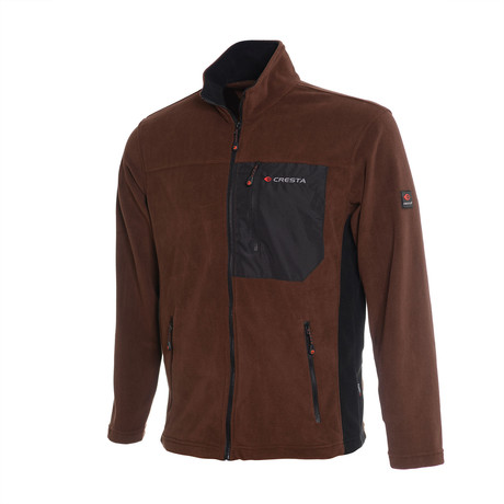 Micro Fleece Jacket // Brown + Black (XS)
