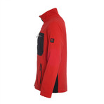 Micro Fleece Jacket // Red + Black (2XL)