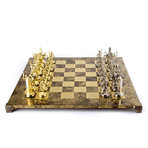 Athenian Hoplites Chess Set // Large Bronze Board