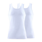 Basic Tank-Top // White // Pack of 2 (XL)
