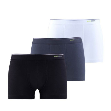 Boxer Briefs // White + Black + Anthracite // Pack of 3 (XS)