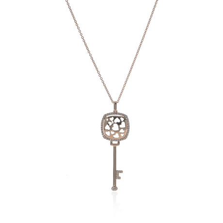 Piero Milano 18k Rose Gold Diamond Necklace II // Store Display