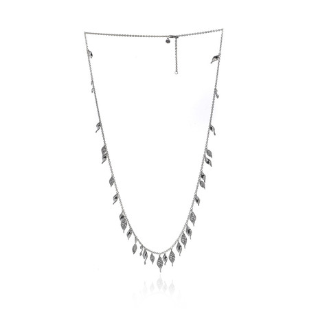 John Hardy Classic Chain Sterling Silver Waved Detail Collar Necklace // 36" // Store Display