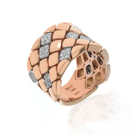 Piero Milano 18k Rose Gold Diamond Ring // Ring Size: 9 // Store Display