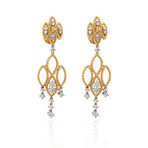Roberto Coin 18k Two-Tone Gold Diamond Barocco Earrings II // Store Display