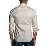 Long Sleeve Button-Up Shirt // Off White (L)