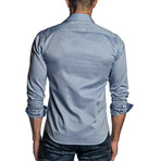 Long Sleeve Button-Up Shirt // Blue (M)
