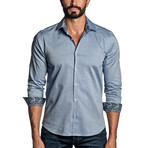 Long Sleeve Button-Up Shirt // Blue (2XL)
