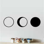 The Moon's Phases (42"W x 10"H x 0.25"D)