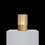 Voltra Light //  Reeded Natural Brass (3.1 in. Diameter)