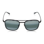 Maui Jim // Men's Flowwing Seas Polarized Sunglasses // Black Gloss + Matte Black + Neutral Gray