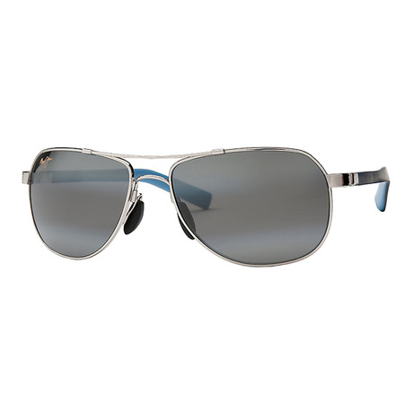 Maui Jim // Men's Guardrails Polarized Sunglasses // Silver + Neutral Gray