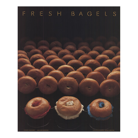 Charles Schnieder // Fresh Bagels // 1983 Offset Lithograph