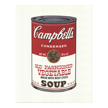 Andy Warhol // Campbell's Soup Series II, Old Fashioned Vegetable // 1998 Offset Lithograph