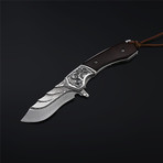 The Windtalker Damascus Steel Folding Knife