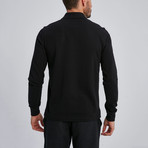 Cage Long Sleeve Polo // Black (Small)