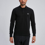 Cage Long Sleeve Polo // Black (Small)
