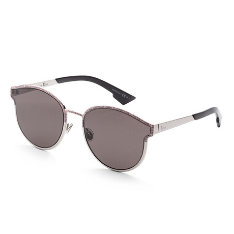 Women's SYMMETRICS-0O3T-2K Symmetric Sunglasses // Marble Pink +Silver + Gray