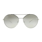 Prada // Women's Sunglasses // Silver + Gray Mirror