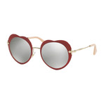 Miu Miu // Women's Sunglasses // Red + Gold + Gray Mirror