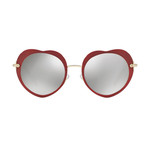 Miu Miu // Women's Sunglasses // Red + Gold + Gray Mirror