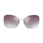 Miu Miu // Women's Sunglasses // Gold + Tortoise + Purple Mirror