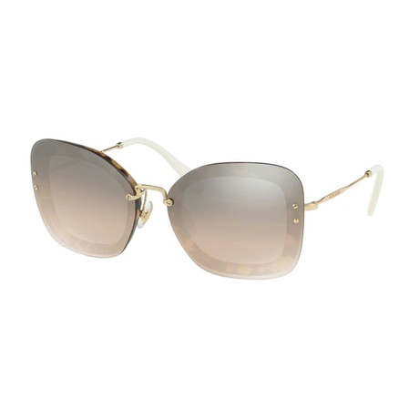 Miu Miu // Women's Sunglasses // Tortoise + Gold + Gray Mirror