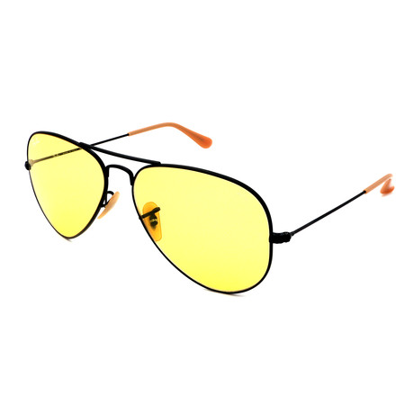 Unisex RB3025-90664A Aviator Evolve Driving Sunglasses // Black + Yellow
