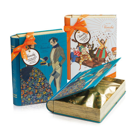 Assorted Dark + Milk Chocolates Tin Book Gift Box // Venchi Chocolates (7 oz)