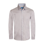 Cotton-Stretch Long Sleeve Shirt // Graphite (3XL)