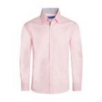 Cotton-Stretch Long Sleeve Shirt // Pink (XL)
