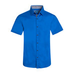 Cotton-Stretch Short Sleeve Solid Shirt // Sky (M)