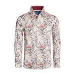 Bologna Floral Long Sleeve Shirt // White (3XL)