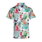 Tropical Cotton Short Sleeve Shirt // White (M)